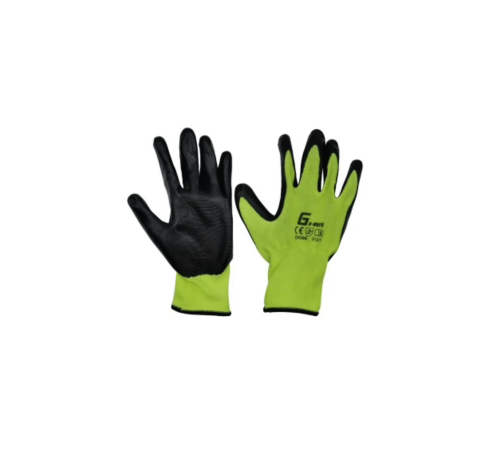 Go-work green nitrile plam dipped glove