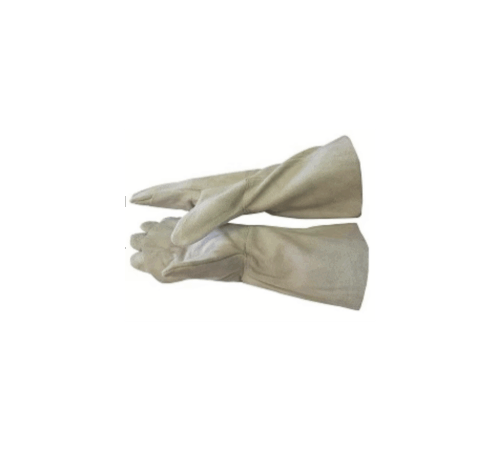 8" chrome leather double palm