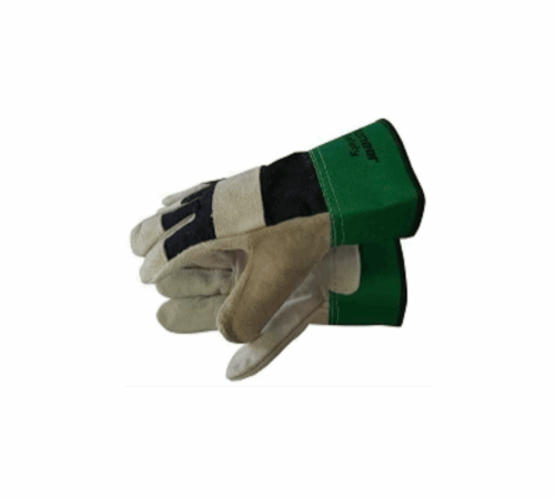 Denim stripe chrome leather - green cuff