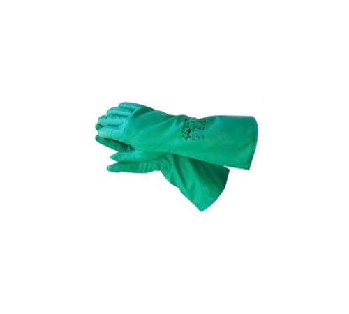 Green nitrile glove 33cm