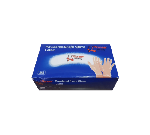 Latex examination gloves powdered  (100 pcs per box)