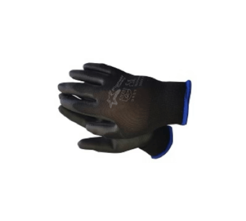 Black pu coated inspector glove