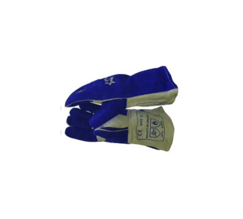 Tough  blue air cusioned welding glove  35cm  fully kevlar stitch