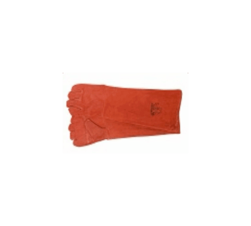 16" red heat resist glove- kevlar stitched shoulder
