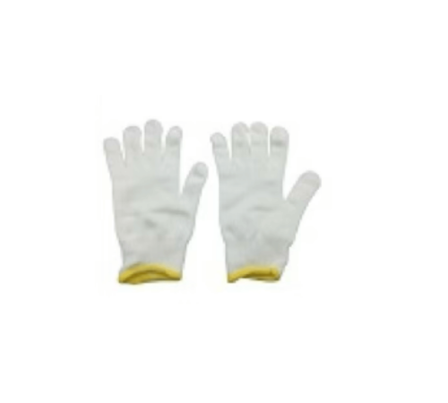 Lint free nylon glove knitted cuff