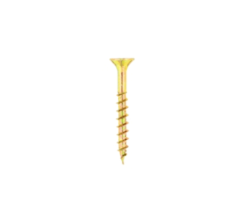 Chipboard Screw 5.0×40 mm Yellow Passivated (100 Pack)