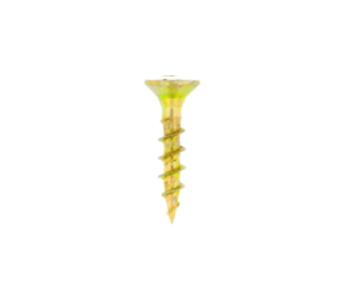 Chipboard Screw 5.0×20 mm Yellow Passivated (100 Pack)