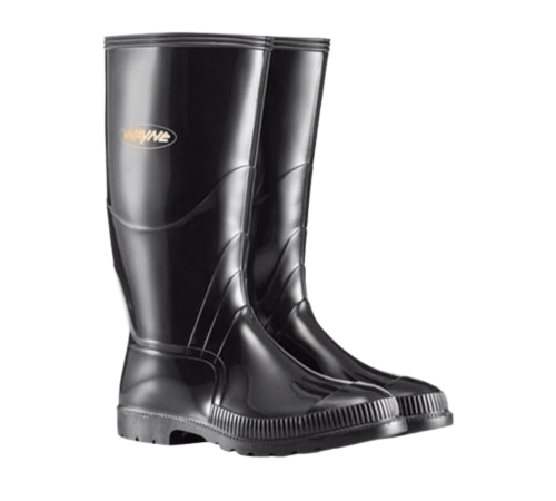 Bata black gumboot non steel toe