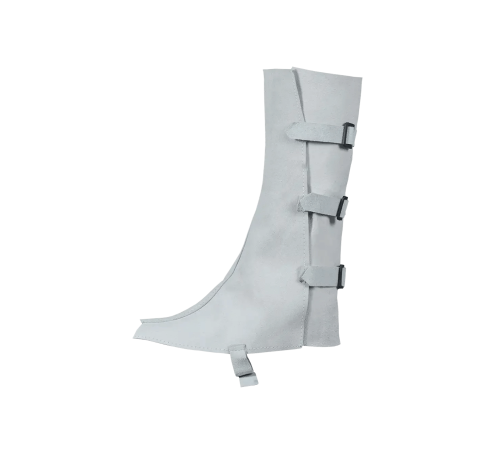 Chrome leather knee spats