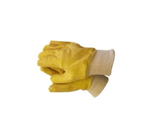 Yellow comarex fully dipped knit wrist fleece liner