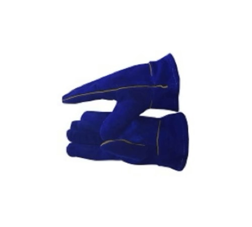 2.5" blue lined welding glove ab grade