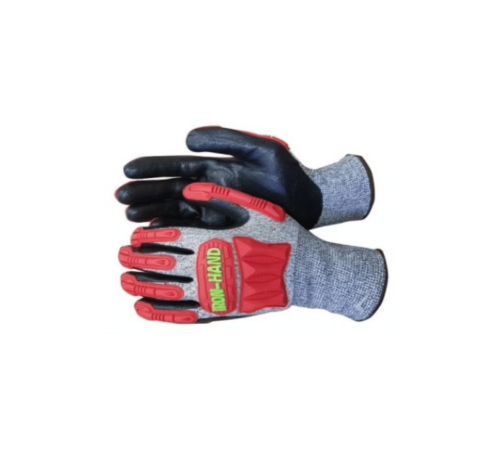 Maxmac iron hand glove cut  lv5,13g, knuckle nitrile palm