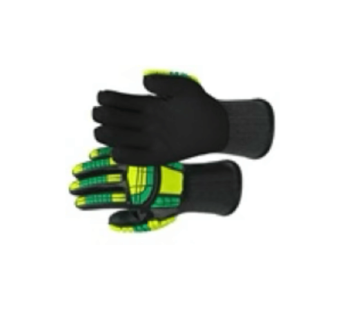 Maxmac rumble glove cut lv5, 18g, sandy nitrile palm, reinforced thumb/index