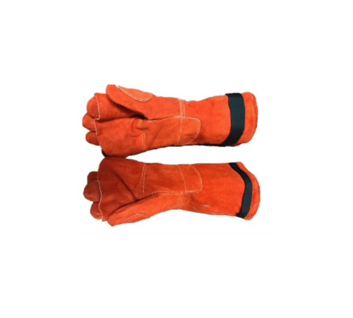 Tough 8" supa red heat resist glove elbow - kevlar stitch, special foam palm for high heat