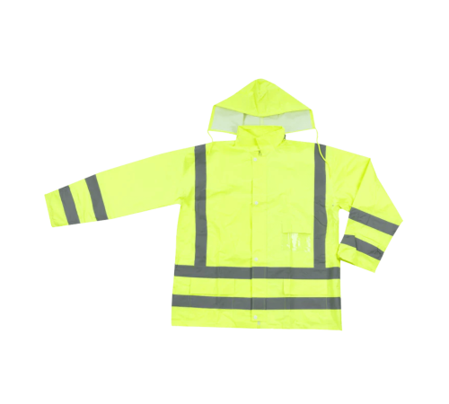 Hi-viz rain jacket lime