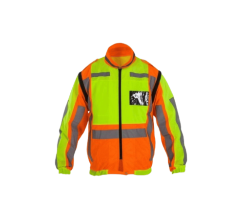 Metro reflective jacket detachable sleeve