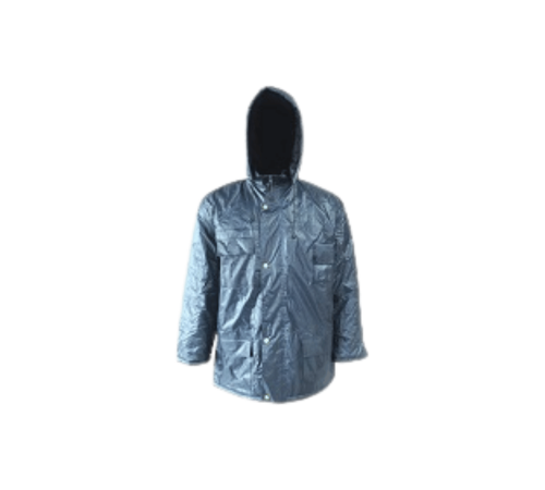 Navy blue oxford freezer jacket