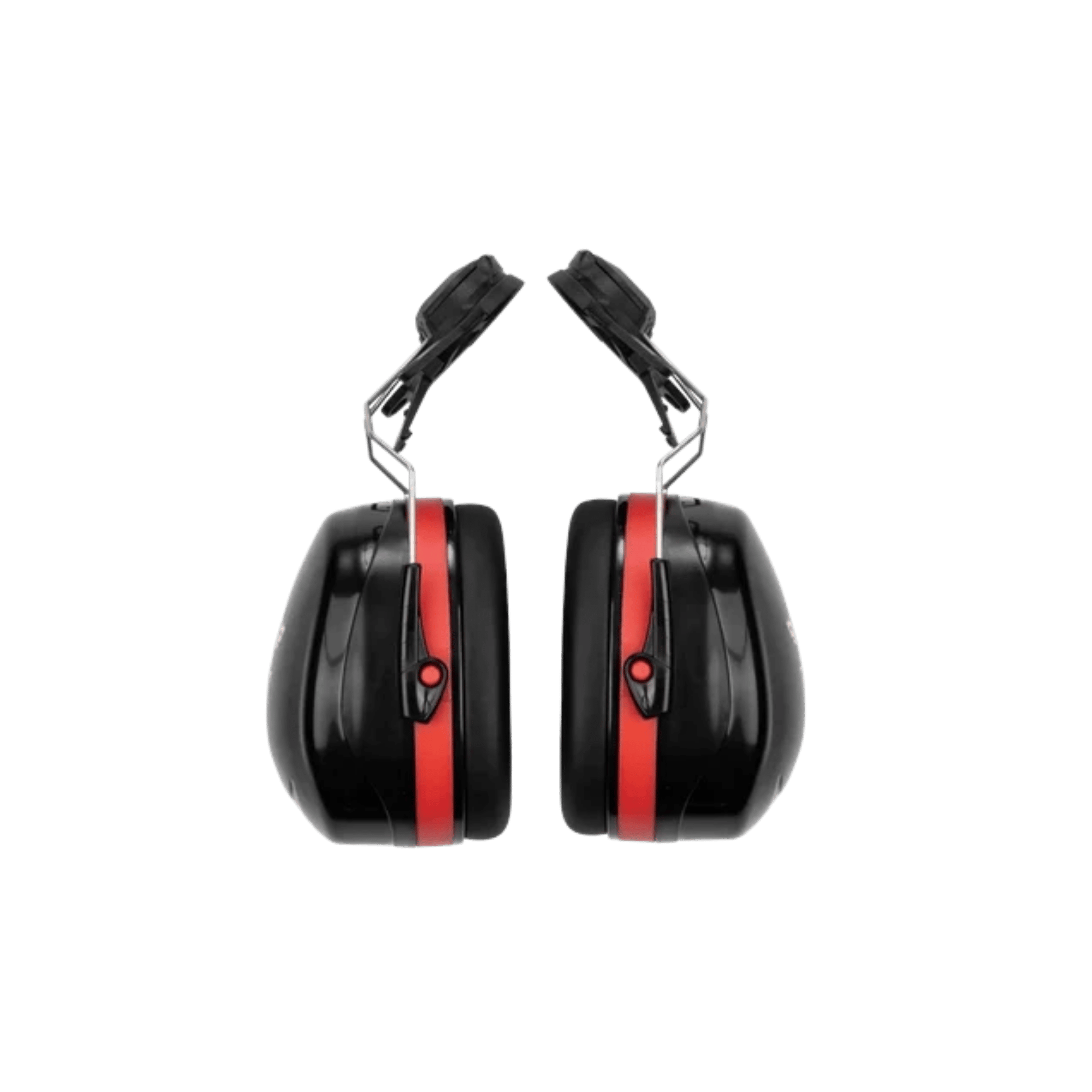 Ear defender snr30db red cap mounted earmuff