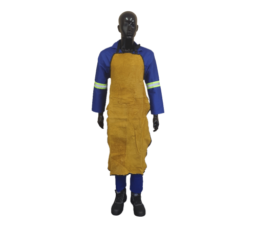 Yellow leather welding apron 120 x 65 premium