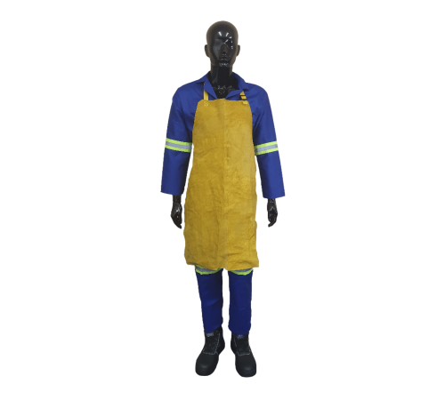Yellow leather welding apron 90 x 60 premium