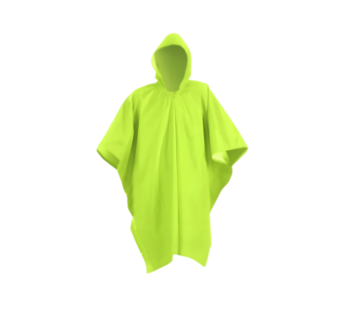 Rubberised pncho - lime