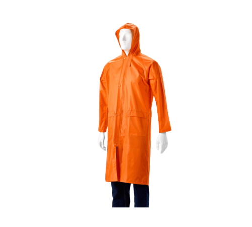 Rubberrised raincoat orange