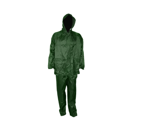Rubberrised rainsuit olive green