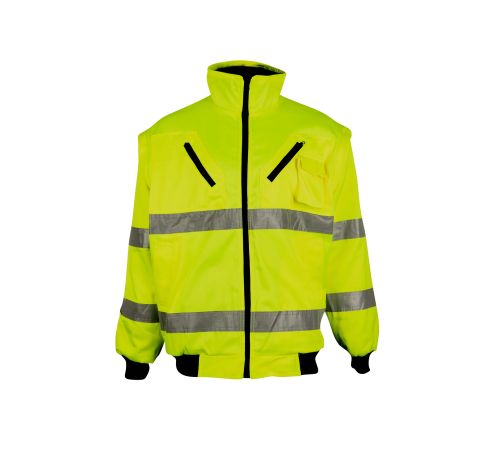 Winter bunny jacket zip off sleeve lime