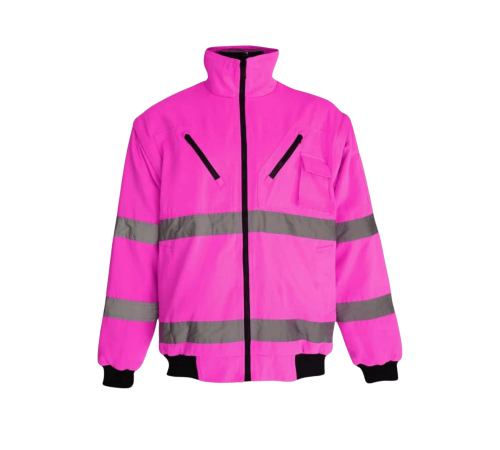 Winter bunny jacket zip off sleeve  pink