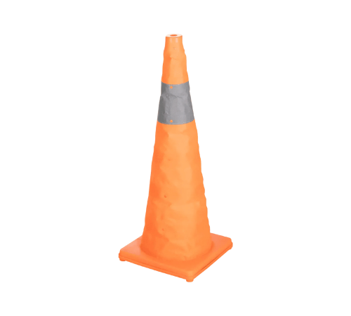 FOLDAWAY TYPE TRAFFIC CONE WITH REFLECTIVE TAPE