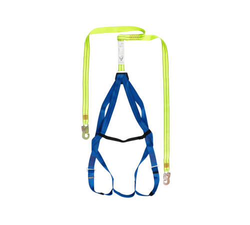 PIONEER Safety harnesses with double lanyard & snap hooks with belt
