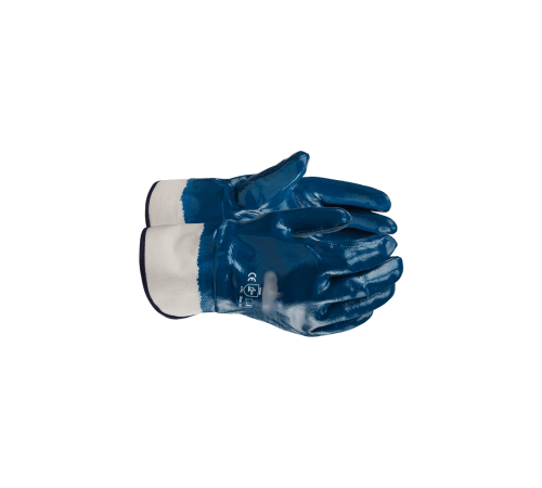 Blue nitrile safety cuff